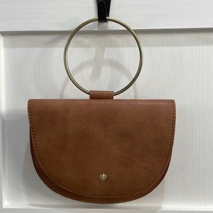 Anthropologie Faux Leather Wristlet/ Crossbody Purse